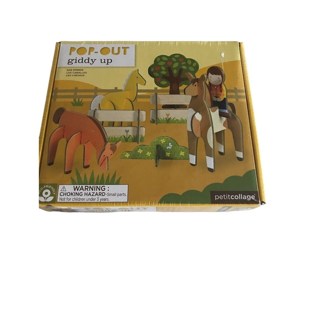 Pop-Out 3D Giddy Up Playset With 26 Pieces For Assembly Eco-Friendly‎ Design